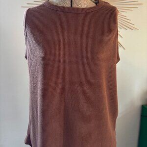 Tobacco Waffle Tank Top